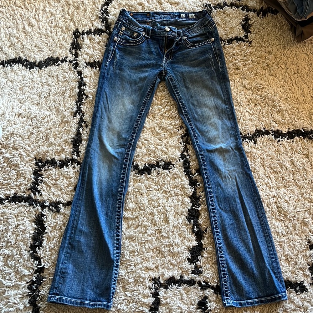 Miss Me jeans with cross pattern